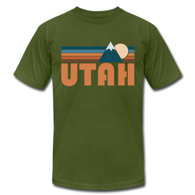 Utah T-Shirt - Retro Mountain Unisex Utah T Shirt