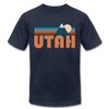 Utah T-Shirt - Retro Mountain Unisex Utah T Shirt - navy