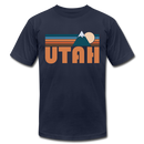 Utah T-Shirt - Retro Mountain Unisex Utah T Shirt - navy