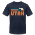 Utah T-Shirt - Retro Mountain Unisex Utah T Shirt - navy