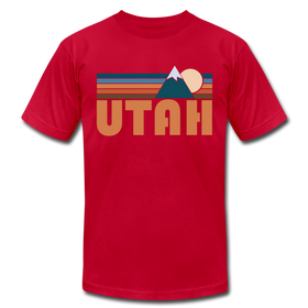 Utah T-Shirt - Retro Mountain Unisex Utah T Shirt - red