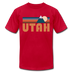Utah T-Shirt - Retro Mountain Unisex Utah T Shirt - red