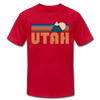 Utah T-Shirt - Retro Mountain Unisex Utah T Shirt - red