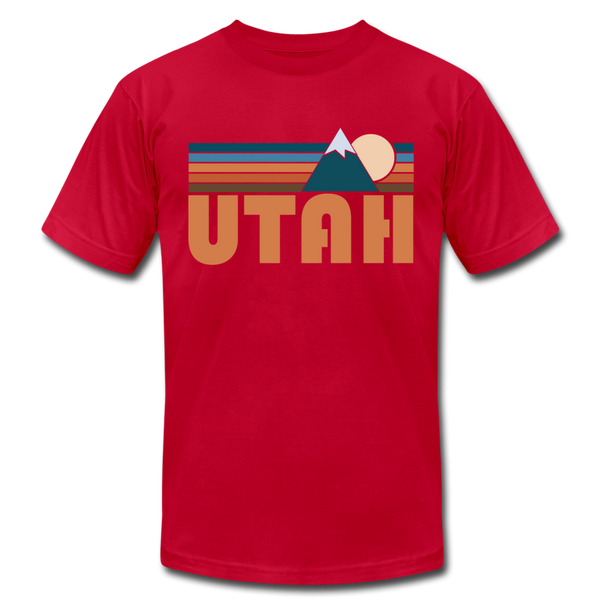 Utah T-Shirt - Retro Mountain Unisex Utah T Shirt - red