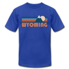 Wyoming T-Shirt - Retro Mountain Unisex Wyoming T Shirt - royal blue