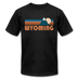 Wyoming T-Shirt - Retro Mountain Unisex Wyoming T Shirt - black