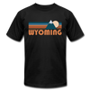 Wyoming T-Shirt - Retro Mountain Unisex Wyoming T Shirt - black