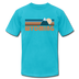 Wyoming T-Shirt - Retro Mountain Unisex Wyoming T Shirt - turquoise