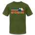 Wyoming T-Shirt - Retro Mountain Unisex Wyoming T Shirt - olive