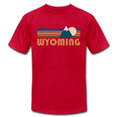 Wyoming T-Shirt - Retro Mountain Unisex Wyoming T Shirt - red
