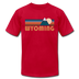 Wyoming T-Shirt - Retro Mountain Unisex Wyoming T Shirt - red