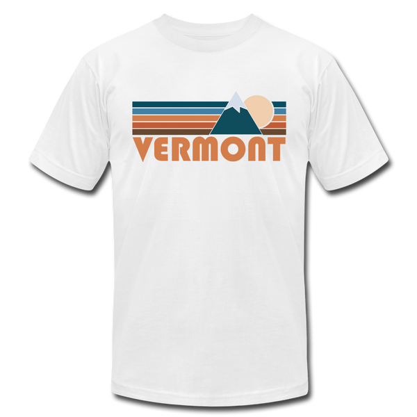 Vermont T-Shirt - Retro Mountain Unisex Vermont T Shirt - white