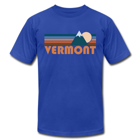 Vermont T-Shirt - Retro Mountain Unisex Vermont T Shirt - royal blue