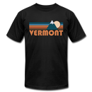 Vermont T-Shirt - Retro Mountain Unisex Vermont T Shirt - black