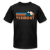 Vermont T-Shirt - Retro Mountain Unisex Vermont T Shirt - black