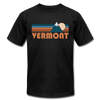 Vermont T-Shirt - Retro Mountain Unisex Vermont T Shirt - black