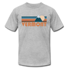 Vermont T-Shirt - Retro Mountain Unisex Vermont T Shirt - heather gray
