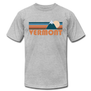 Vermont T-Shirt - Retro Mountain Unisex Vermont T Shirt - heather gray