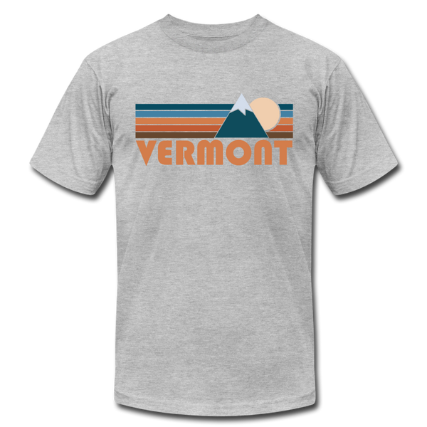 Vermont T-Shirt - Retro Mountain Unisex Vermont T Shirt - heather gray