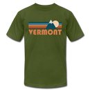 Vermont T-Shirt - Retro Mountain Unisex Vermont T Shirt - olive