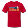 Vermont T-Shirt - Retro Mountain Unisex Vermont T Shirt - red