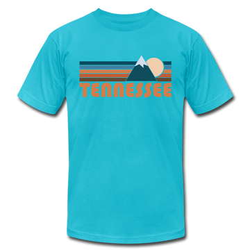 Tennessee T-Shirt - Retro Mountain Unisex Tennessee T Shirt - turquoise