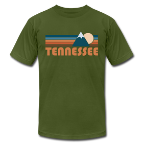 Tennessee T-Shirt - Retro Mountain Unisex Tennessee T Shirt - olive
