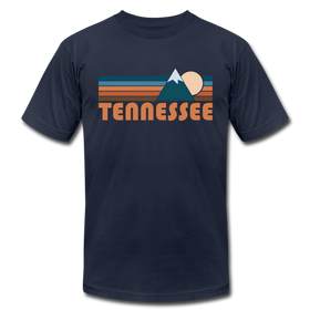 Tennessee T-Shirt - Retro Mountain Unisex Tennessee T Shirt - navy