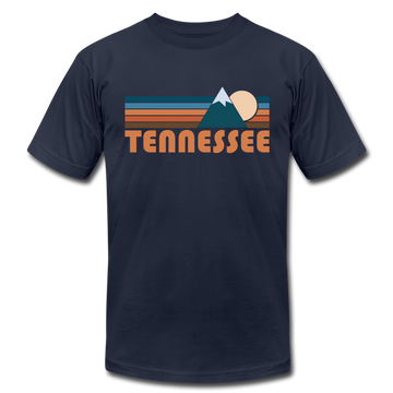 Tennessee T-Shirt - Retro Mountain Unisex Tennessee T Shirt - navy