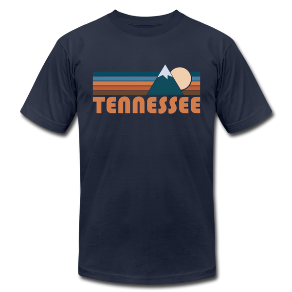 Tennessee T-Shirt - Retro Mountain Unisex Tennessee T Shirt - navy