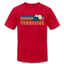 Tennessee T-Shirt - Retro Mountain Unisex Tennessee T Shirt - red