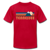 Tennessee T-Shirt - Retro Mountain Unisex Tennessee T Shirt - red