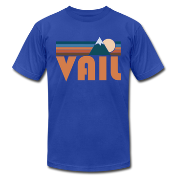 Vail, Colorado T-Shirt - Retro Mountain Unisex Vail T Shirt - royal blue