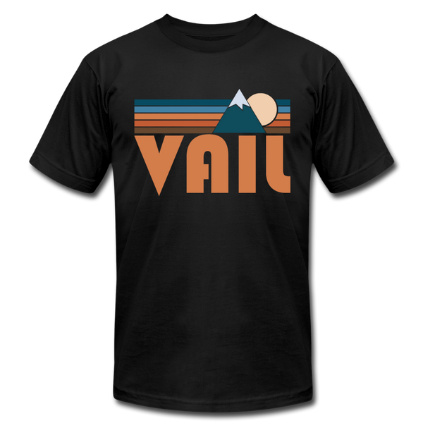 Vail, Colorado T-Shirt - Retro Mountain Unisex Vail T Shirt - black