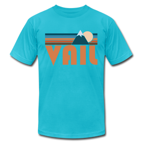 Vail, Colorado T-Shirt - Retro Mountain Unisex Vail T Shirt - turquoise