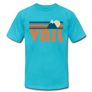 Vail, Colorado T-Shirt - Retro Mountain Unisex Vail T Shirt - turquoise