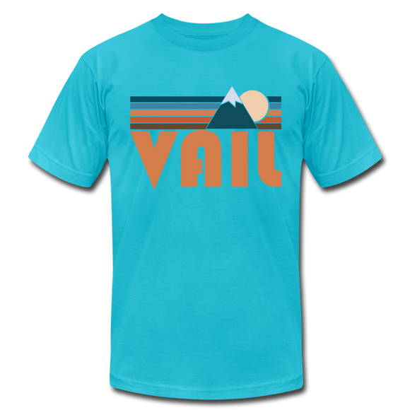 Vail, Colorado T-Shirt - Retro Mountain Unisex Vail T Shirt - turquoise