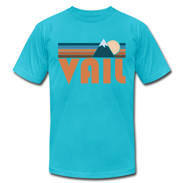 Vail, Colorado T-Shirt - Retro Mountain Unisex Vail T Shirt - turquoise