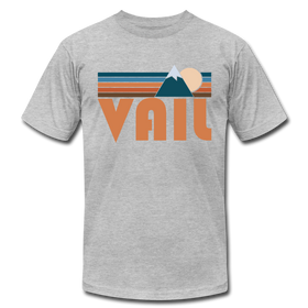 Vail, Colorado T-Shirt - Retro Mountain Unisex Vail T Shirt - heather gray