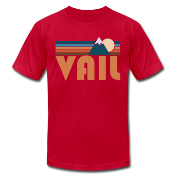 Vail, Colorado T-Shirt - Retro Mountain Unisex Vail T Shirt - red