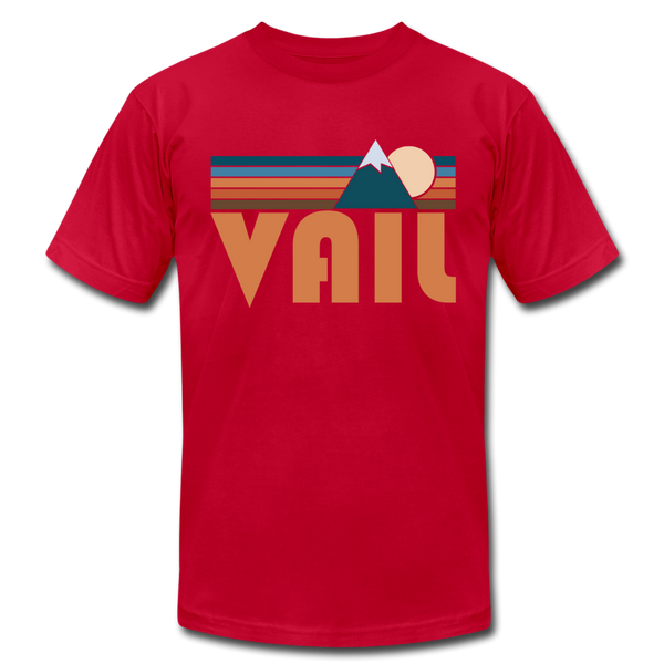 Vail, Colorado T-Shirt - Retro Mountain Unisex Vail T Shirt - red