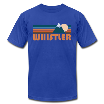 Whistler, Canada T-Shirt - Retro Mountain Unisex Whistler T Shirt - royal blue