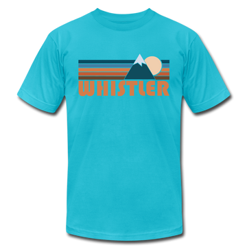 Whistler, Canada T-Shirt - Retro Mountain Unisex Whistler T Shirt - turquoise