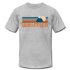 Whistler, Canada T-Shirt - Retro Mountain Unisex Whistler T Shirt - heather gray