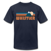 Whistler, Canada T-Shirt - Retro Mountain Unisex Whistler T Shirt - navy
