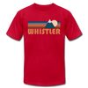 Whistler, Canada T-Shirt - Retro Mountain Unisex Whistler T Shirt - red