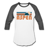 Aspen, Colorado Baseball T-Shirt - Retro Mountain Unisex Aspen Raglan T Shirt