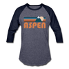Aspen, Colorado Baseball T-Shirt - Retro Mountain Unisex Aspen Raglan T Shirt