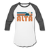 Alta, Utah Baseball T-Shirt - Retro Mountain Unisex Alta Raglan T Shirt - white/charcoal