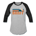 Banff, Canada Baseball T-Shirt - Retro Mountain Unisex Banff Raglan T Shirt - heather gray/black